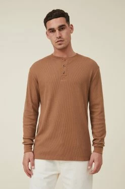 Cotton On Men Textured Long Sleeve Tshirt