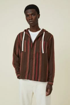 Cotton On Men Byron Hooded Long Sleeve Shirt