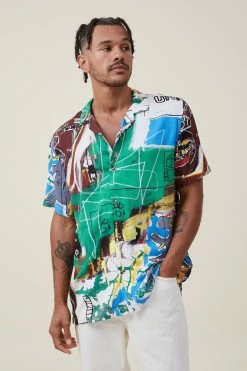 Cotton On Men Basquiat Short Sleeve Shirt