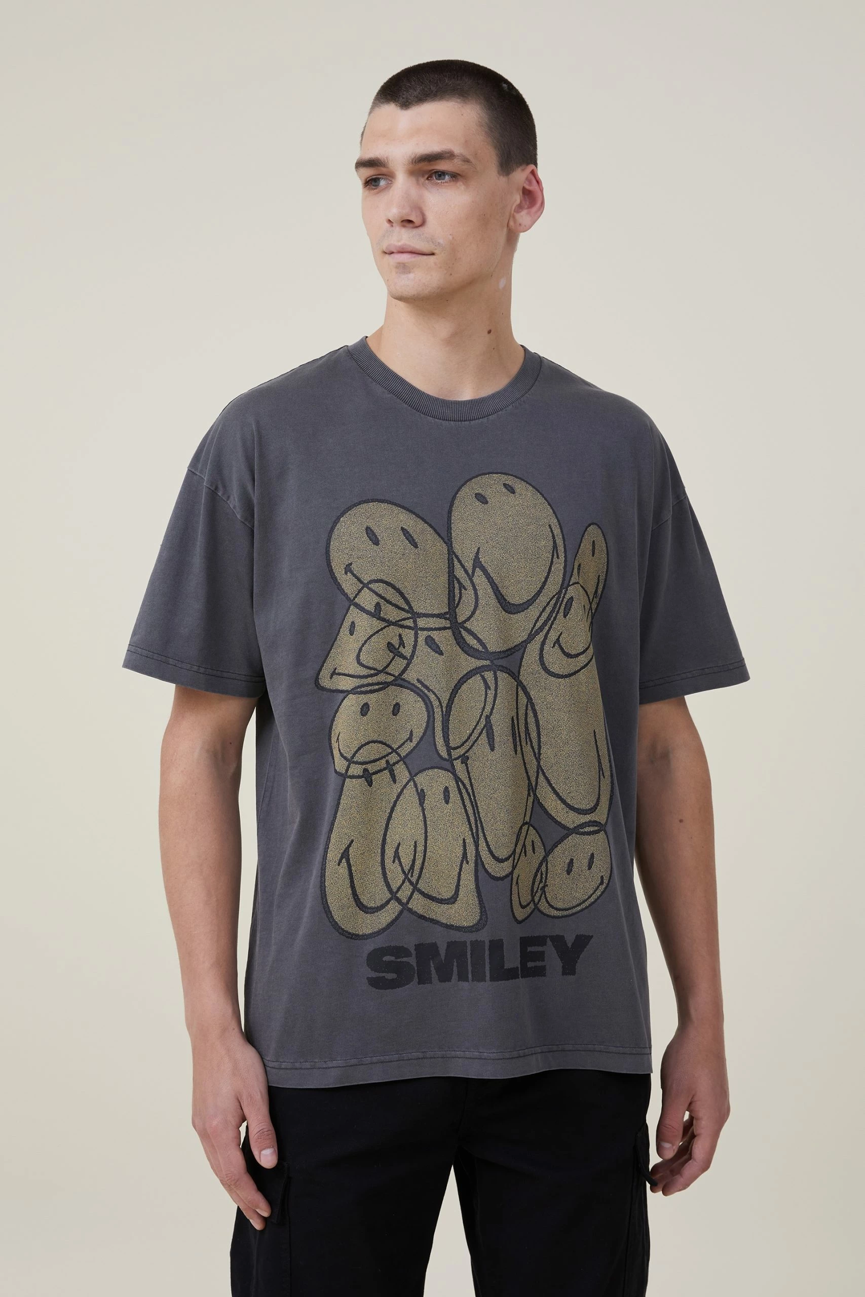 Cotton On Men Smiley Oversized T-Shirt 3 Cotton On Men Smiley Oversized T-Shirt