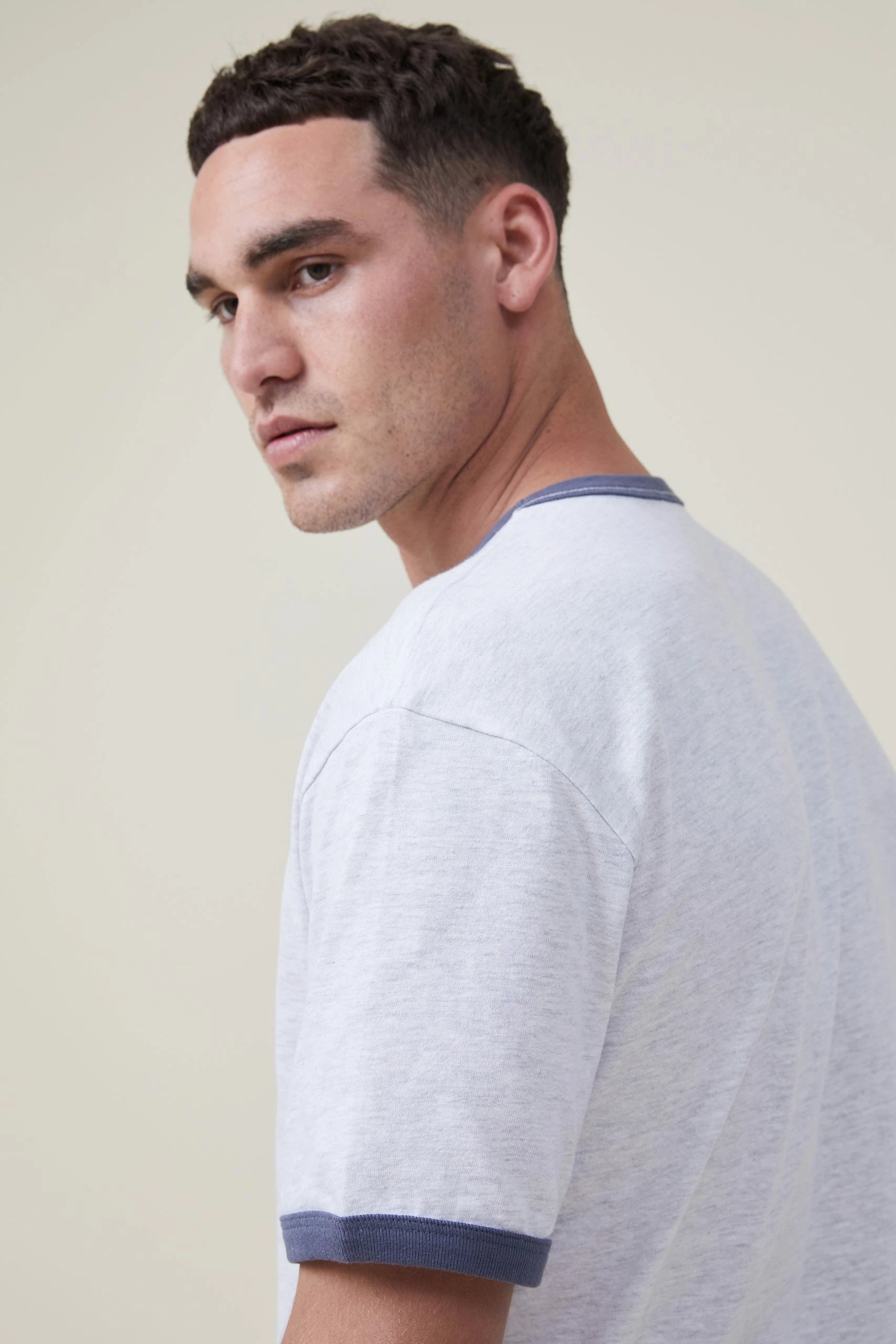 Cotton On Men Loose Fit Ringer T-Shirt 6 Cotton On Men Loose Fit Ringer T-Shirt - Image 4