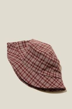 Cotton On Men Check Bucket Hat