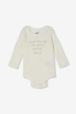 Cotton On Kids Organic Newborn Long Sleeve Bubbysuit