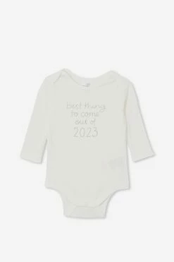 Cotton On Kids Organic Newborn Long Sleeve Bubbysuit