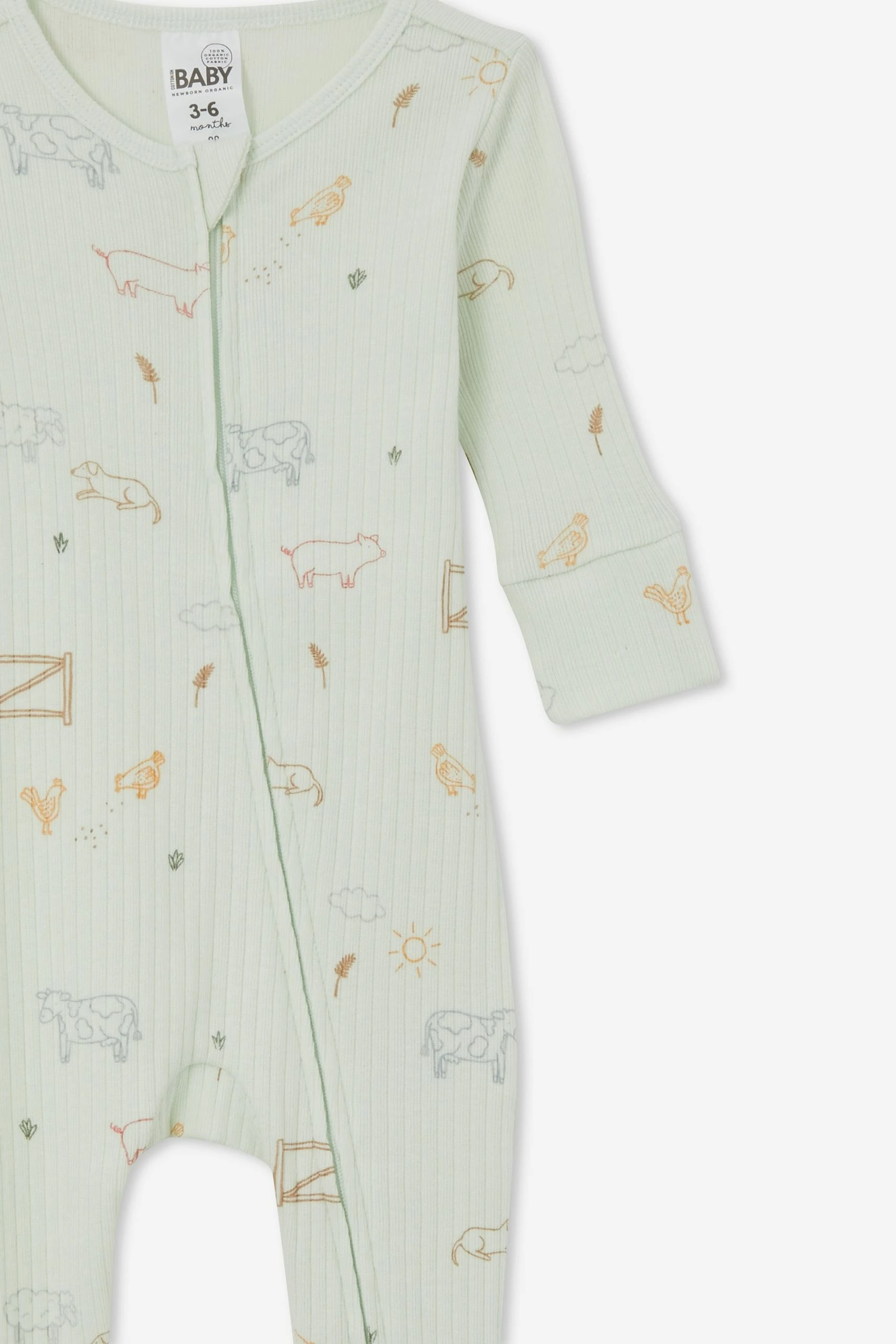 Cotton On Kids Organic Newborn Zip Through Romper 4 Cotton On Kids Organic Newborn Zip Through Romper - Image 2