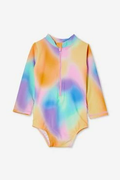 Cotton On Kids Lucy Long Sleeve Ruffle Back Swimsuit