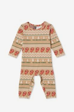 Cotton On Kids The Usa Long Sleeve Snap Romper Lcn