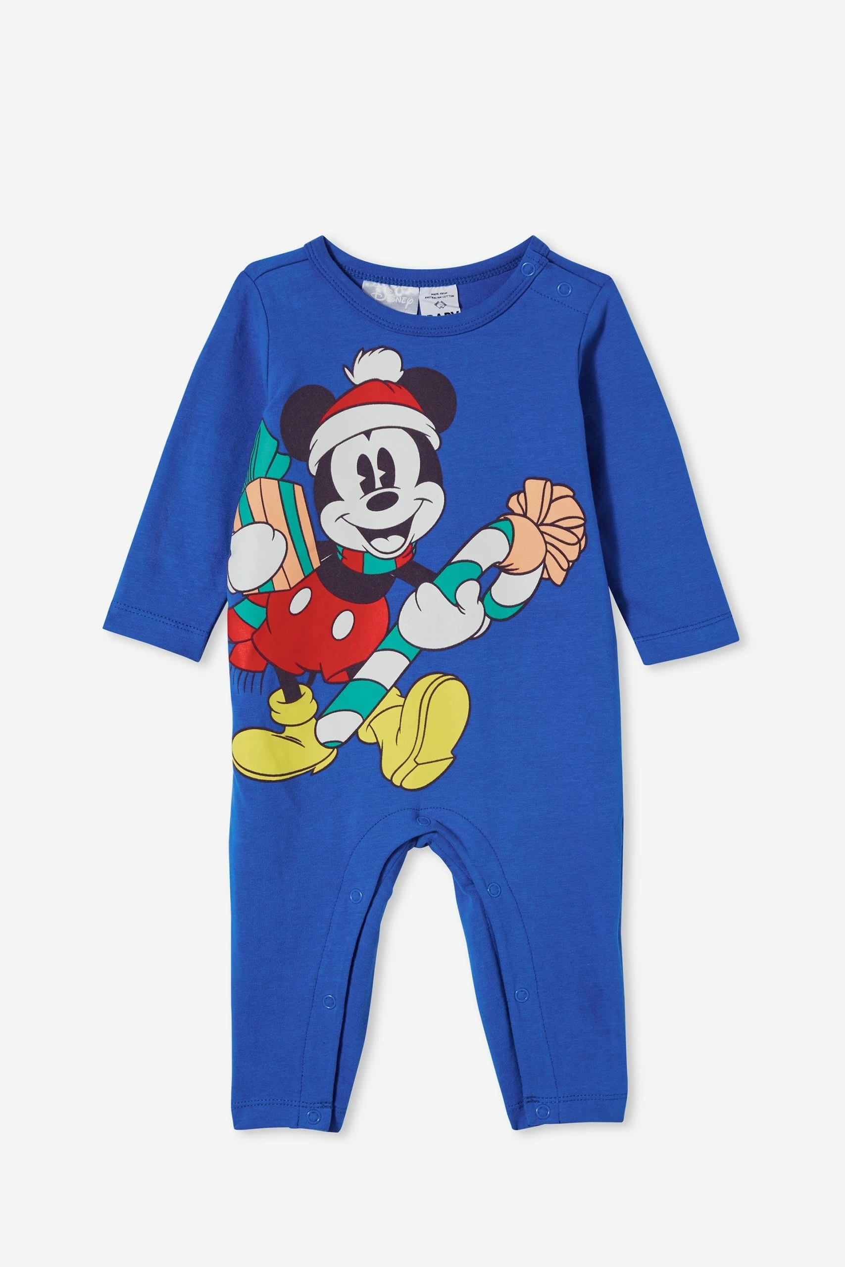 Cotton On Kids The Usa Long Sleeve Snap Romper Lcn 3 Cotton On Kids The Usa Long Sleeve Snap Romper Lcn