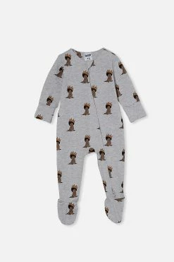 Cotton On Kids The Long Sleeve Zip Romper Usa-Lcn