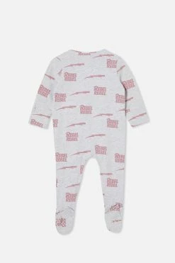 Cotton On Kids The Long Sleeve Zip Romper Usa-Lcn -Cotton Shop 7342031 36 3