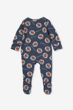 Cotton On Kids The Long Sleeve Zip Romper Usa-Lcn -Cotton Shop 7342031 41 3