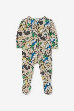 Cotton On Kids The Long Sleeve Zip Romper Usa-Lcn