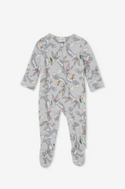 Cotton On Kids The Long Sleeve Zip Romper Usa-Lcn