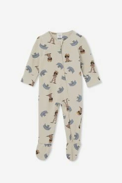 Cotton On Kids The Long Sleeve Zip Romper Usa-Lcn