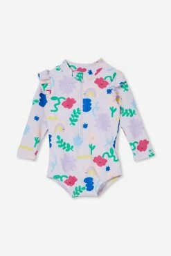 Cotton On Kids Nicky Long Sleeve Ruffle Swimsuit