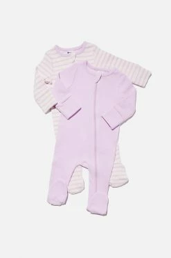 Cotton On Kids 2 Pack Essentials Zip Romper Usa
