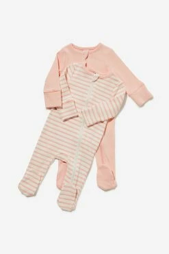 Cotton On Kids 2 Pack Essentials Zip Romper Usa