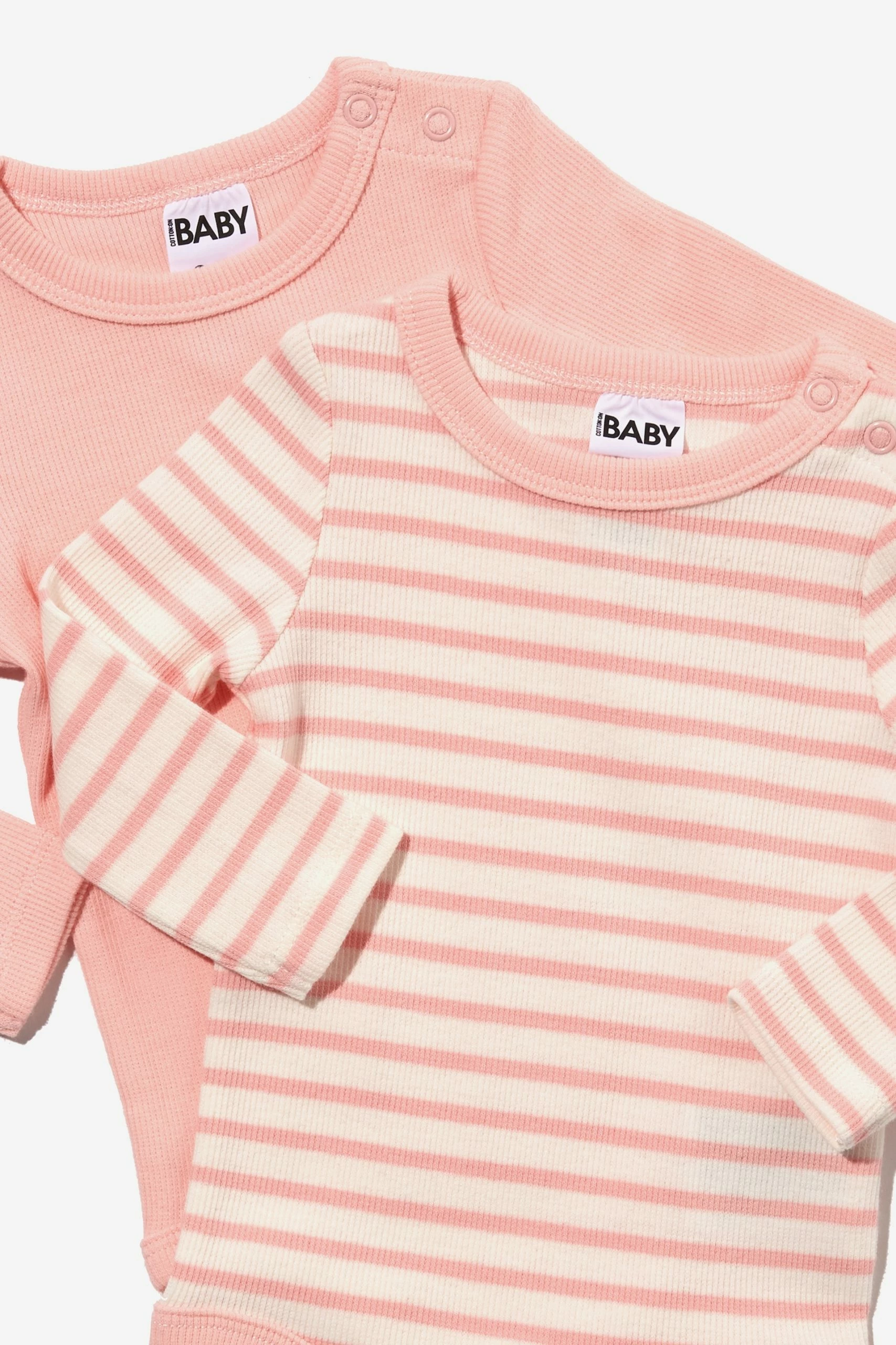 Cotton On Kids 2 Pack Essentials Long Sleeve Bubbysuit 4 Cotton On Kids 2 Pack Essentials Long Sleeve Bubbysuit - Image 2