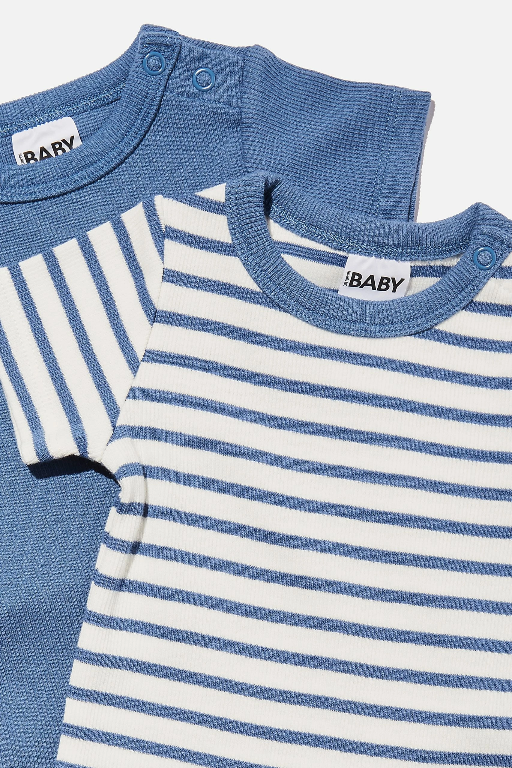 Cotton On Kids 2 Pack Essentials Short Sleeve Bubbysuit 4 Cotton On Kids 2 Pack Essentials Short Sleeve Bubbysuit - Image 2