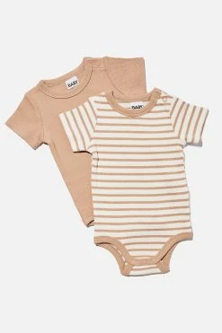 Cotton On Kids 2 Pack Essentials Short Sleeve Bubbysuit