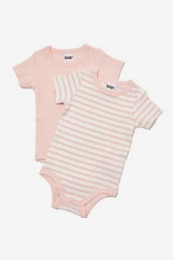 Cotton On Kids 2 Pack Essentials Short Sleeve Bubbysuit